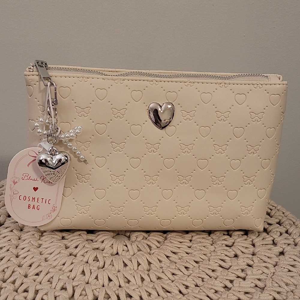 Cream Cosmetic Bag